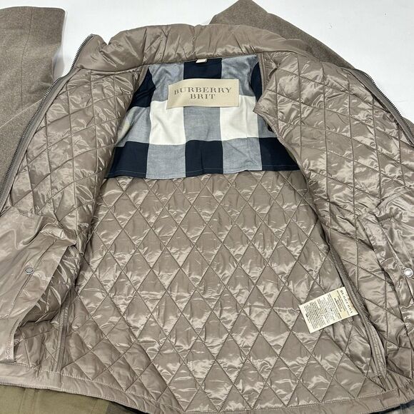 NWT Burberry Men Size M Lyndson 3-in-1 Taupe Wool Cashmere Long Coat + Vest - Picture 9 of 14